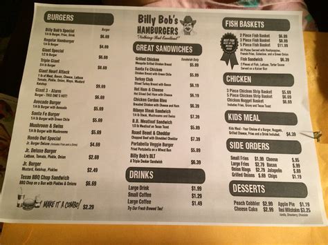 Billy bob's bbq menu  As far as we know Bobs Bar-B-Q is the oldest still existing authentic barbecue restaurant in